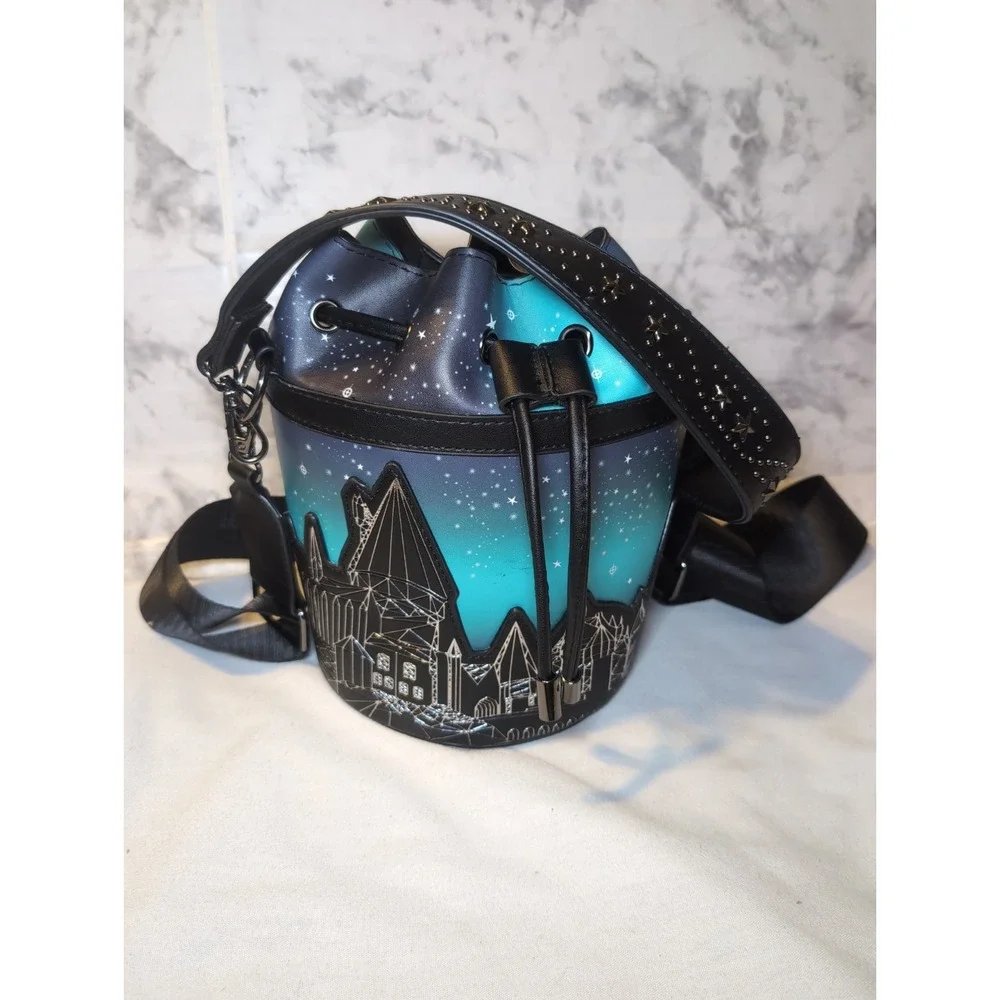 Harry Potter Hogwarts Castle Starry Sky Bucket Bag Purse Shoulder Bag 7